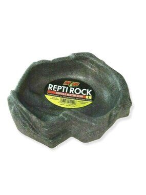 Zoo Med Large Non Porous Rock Reptile Gray Water Dish New